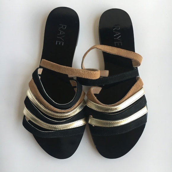 NWOB RAYE Anthropologie Sofie Flat Sandal Strappy - Picture 1 of 7